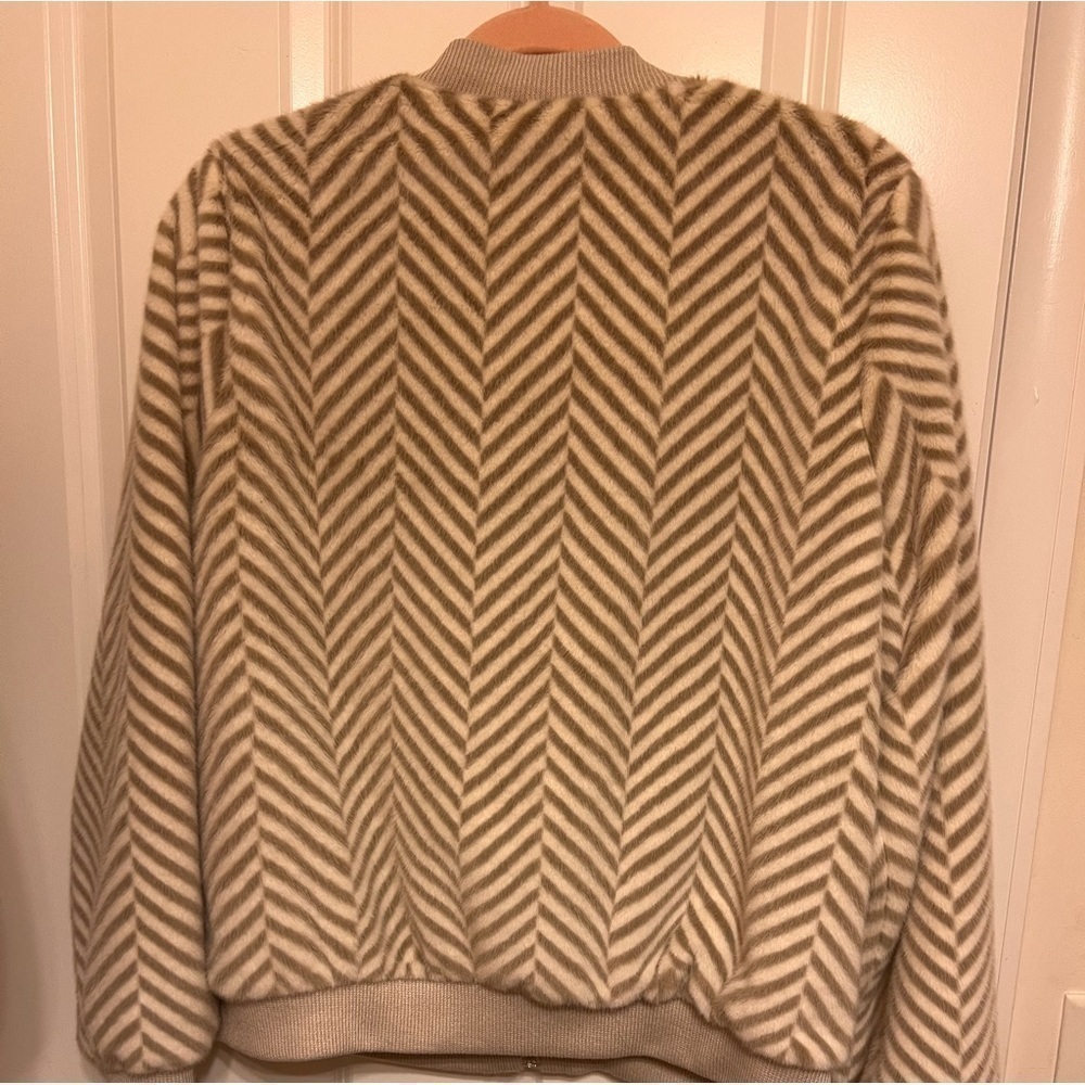 Skies Are Blue Sadie Faux fur Bomber Jackets Size Large - Picture 2 of 7